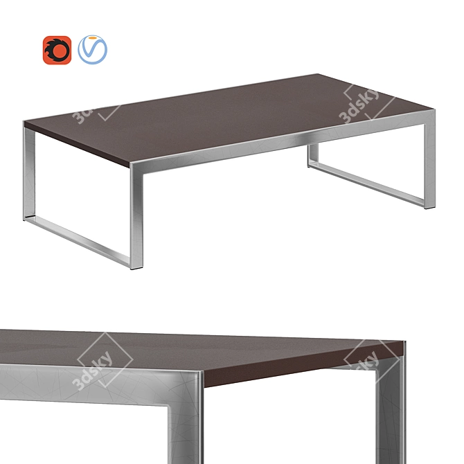 TORRE RHODOS Coffee Table, 110x60xh30cm 3D model image 1