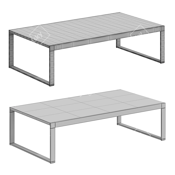 TORRE RHODOS Coffee Table, 110x60xh30cm 3D model image 2