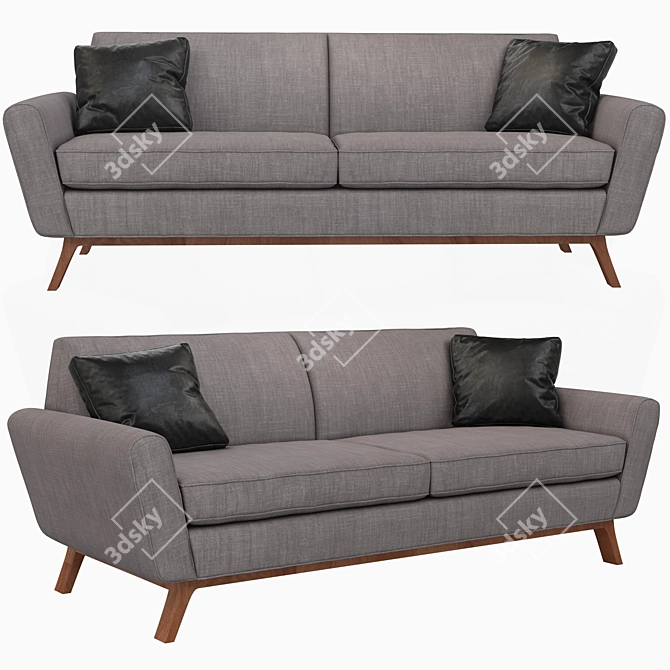 Cozy Comfort: Joybird Hyland Sofa 3D model image 1