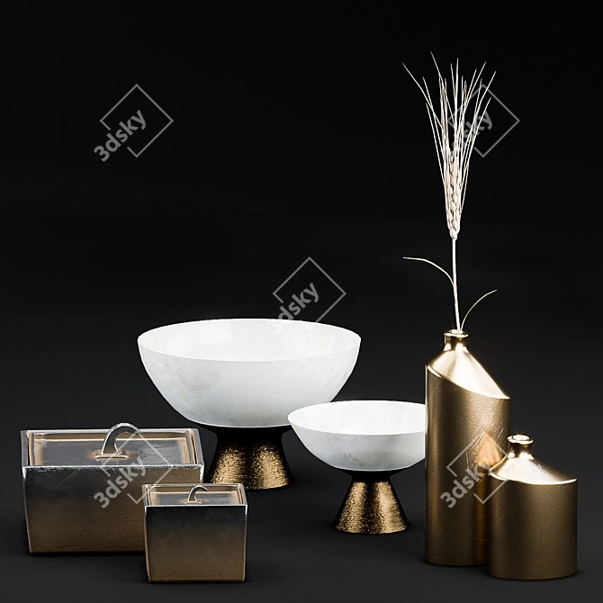 Luxury Promemoria Objects Set 3D model image 1