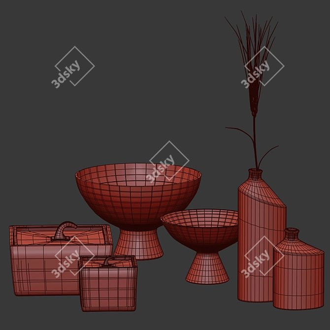 Luxury Promemoria Objects Set 3D model image 2
