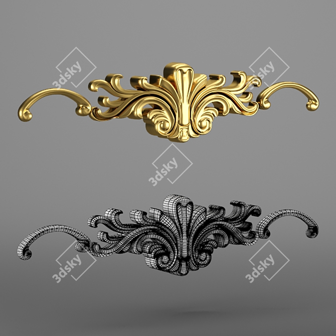 Premium Decorative Plaster - Creative CNC Cuts 3D model image 1