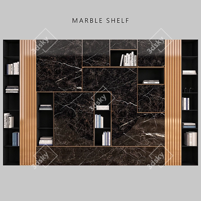 Marble Shelf: Sleek and Elegant 3D model image 1