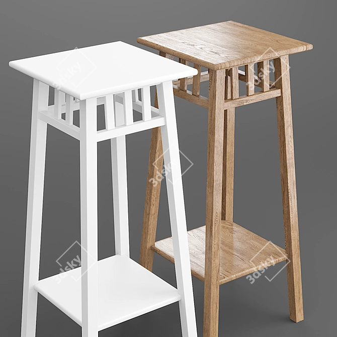 Stylish IKEA LANTLIV Plant Stand 3D model image 2