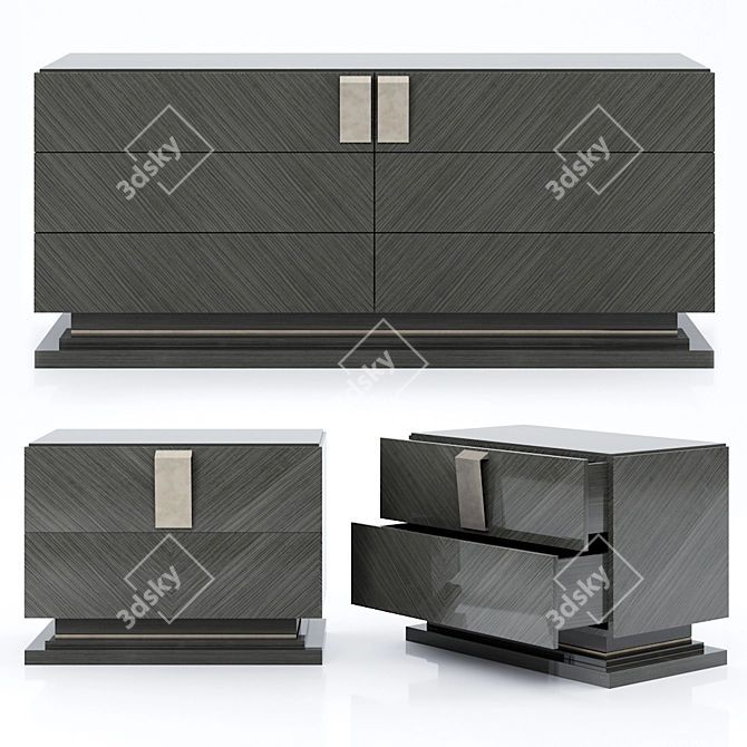 Plaza Collection: Stylish Bedroom Furniture 3D model image 1