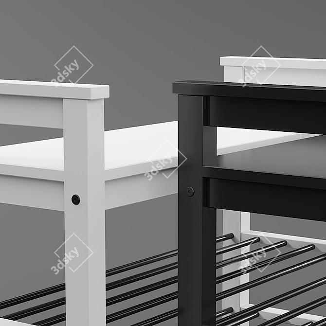 HEMNES Shoe Storage Bench - Stylish and Functional 3D model image 2