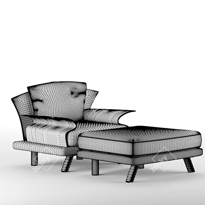 UltraLux Roy Sofa Chair 3D model image 2