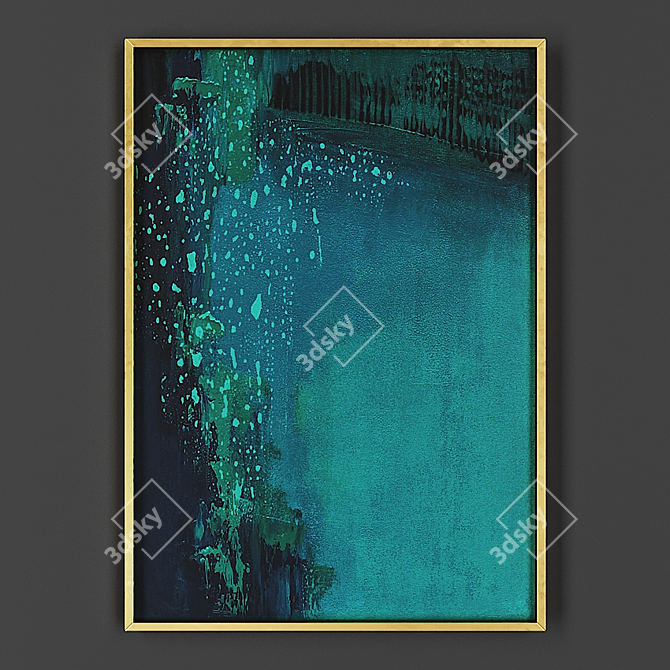 Elegant Framed Art Piece 3D model image 1