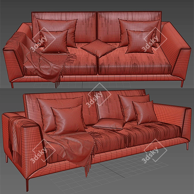 BoConcept Modern Sofa Set 3D model image 3