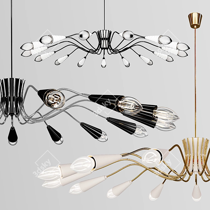 Elegant Norah Suspension 3D model image 2