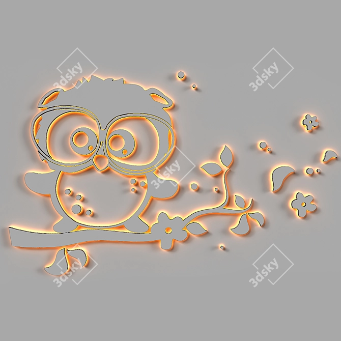 Elegant Wall Illumination 3D model image 2