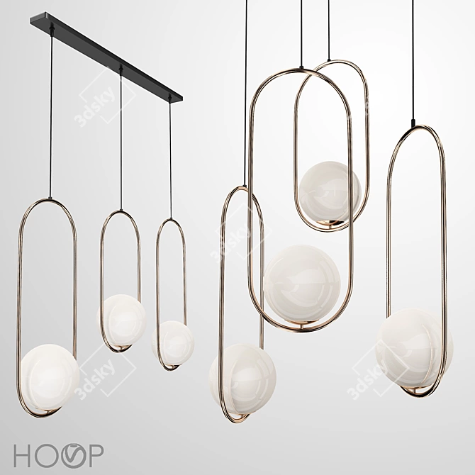 Celestial Light Hoop 3D model image 1