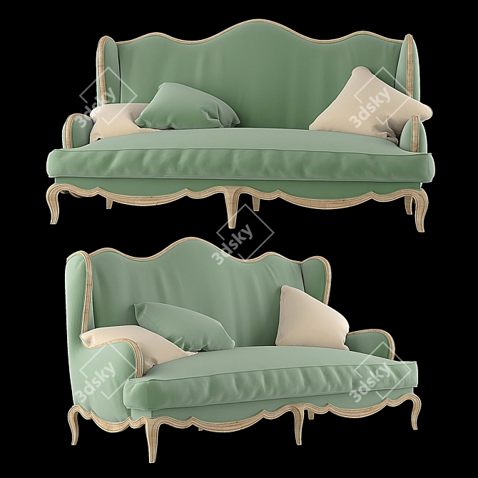 Elegant Classic Sofa: Timeless Design 3D model image 1