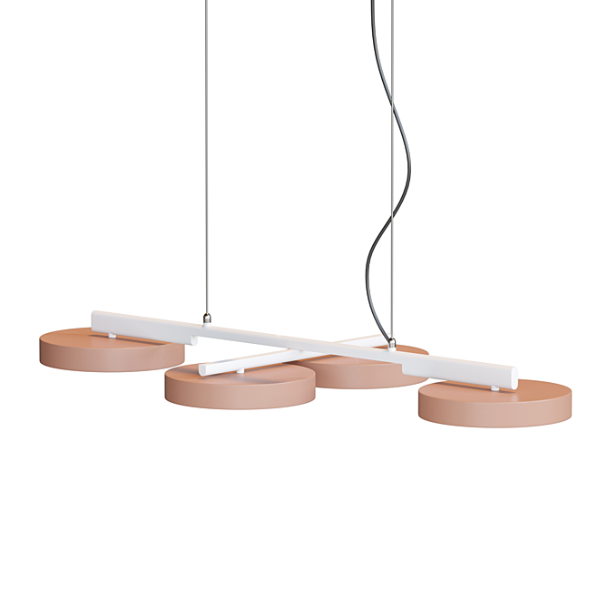 Adjustable Cross Pendant Lamp 3D model image 2