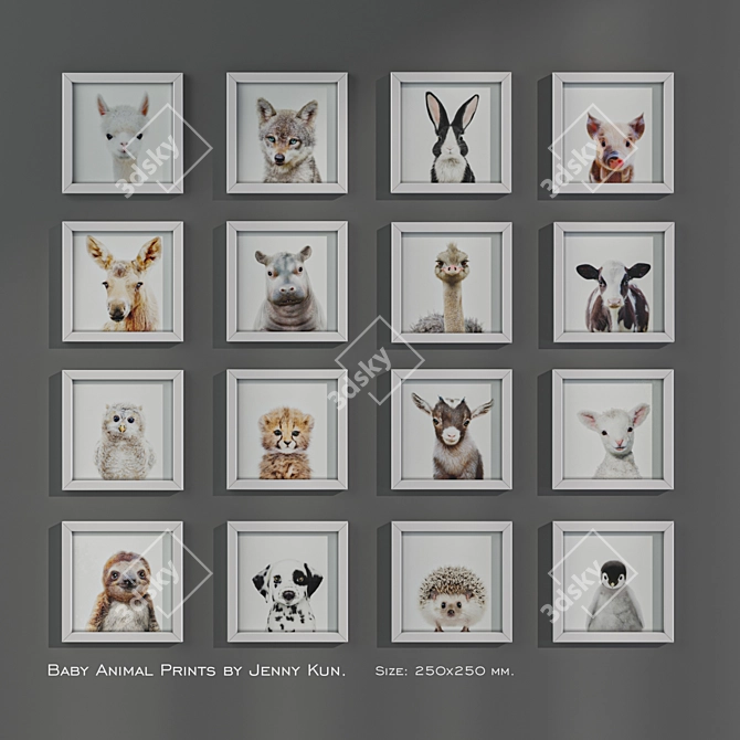Adorable Baby Animal Prints! 3D model image 2