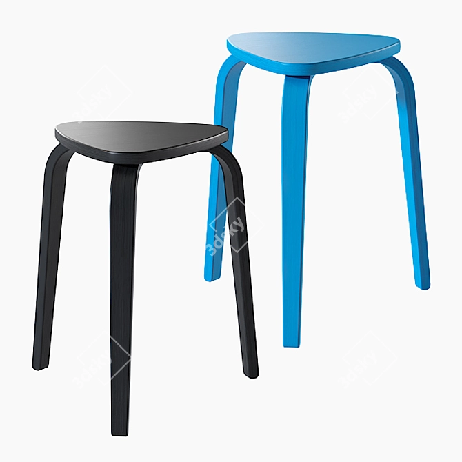 IKEA Curre Stool - Stylish and Compact! 3D model image 2