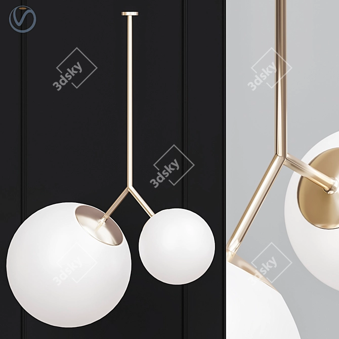 Elegant Viola Wall Lamp 3D model image 1