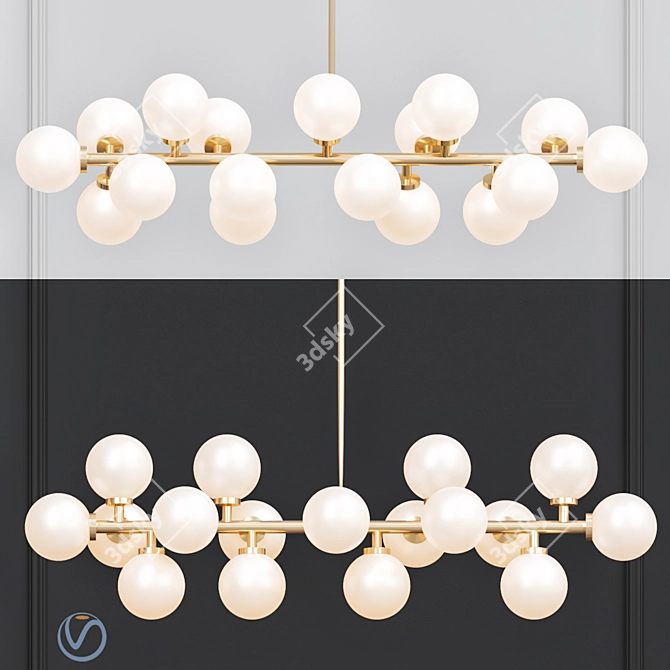 Icy Glow Bubble Chandelier 3D model image 1