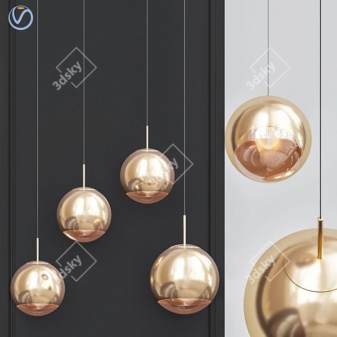 Tom Dixon Mirror Ball Gold 3D model image 1