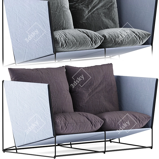 HAVSTEN Outdoor Sofa: Comfort and Style 3D model image 1