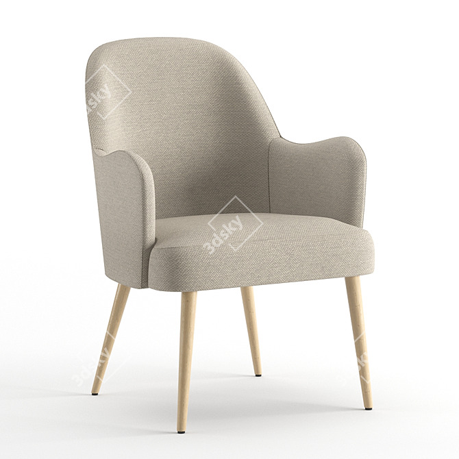  Beaufurn Bloom Armchair: Elegant, Comfortable, and Stylish 3D model image 1
