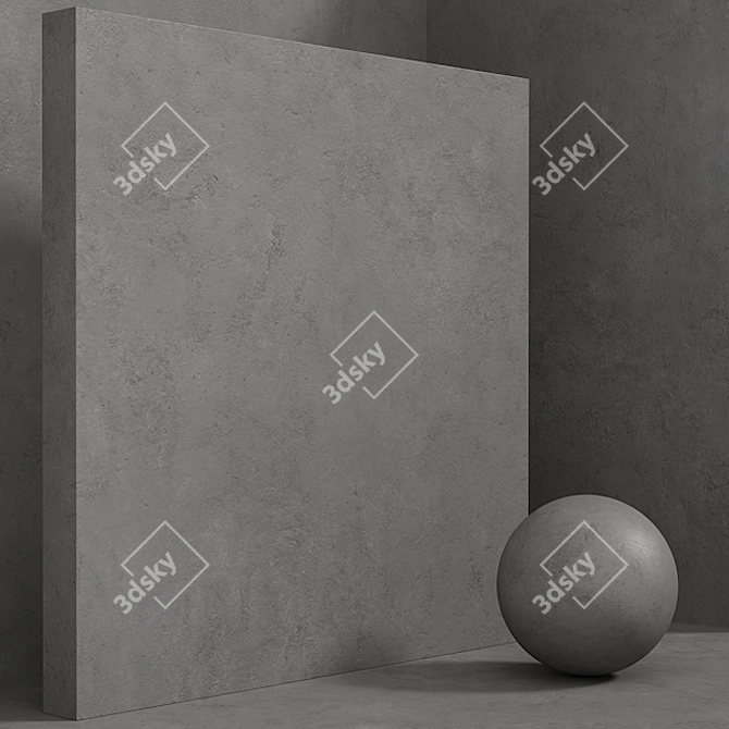 Seamless Concrete Plaster Set 3D model image 2