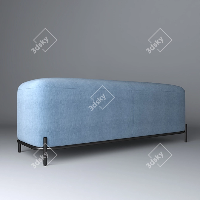 Modern 120cm Bench Lillian 3D model image 1