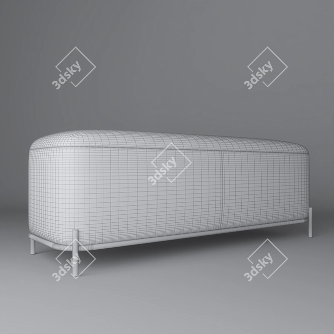 Modern 120cm Bench Lillian 3D model image 2