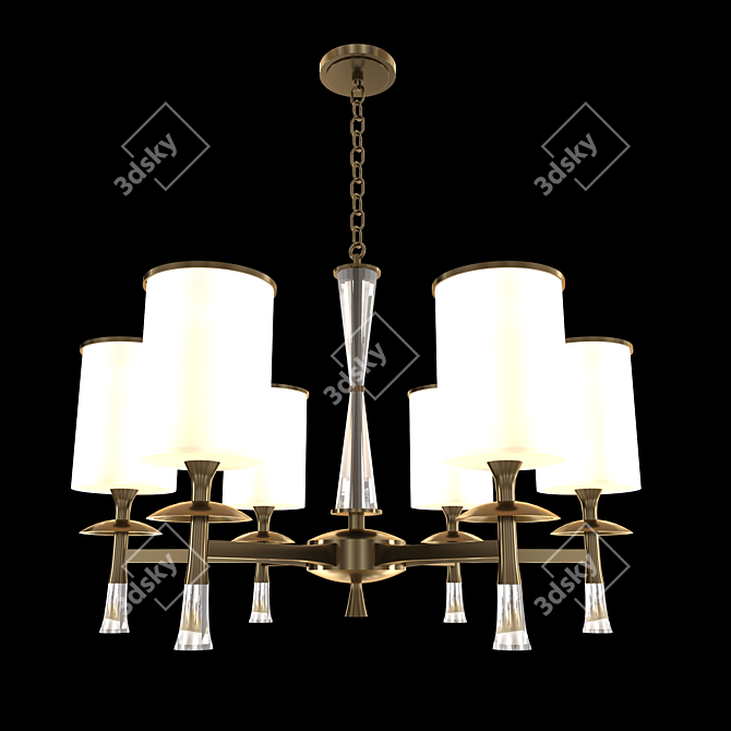 Elegant Jessica 6-Light Chandelier 3D model image 1