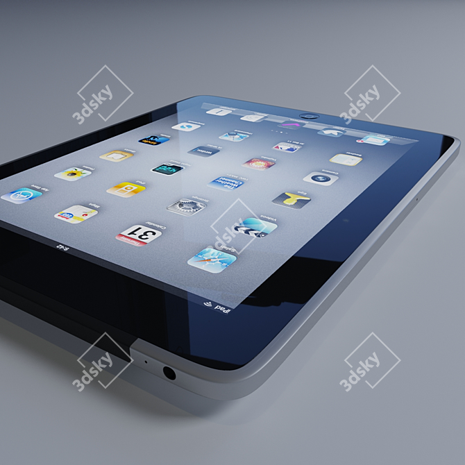 Enhanced Ipad One: Cellular Connection 3D model image 5