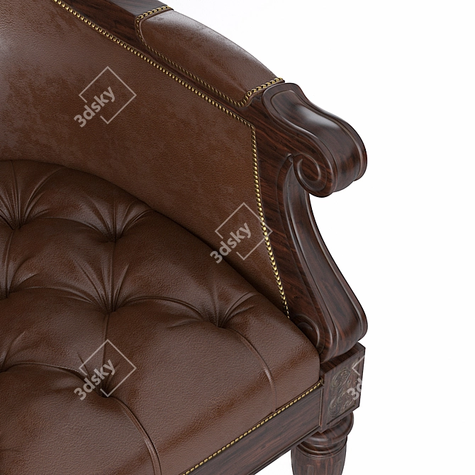 Classic Comfort: Thomasville Hemingway Anson Chair 3D model image 5