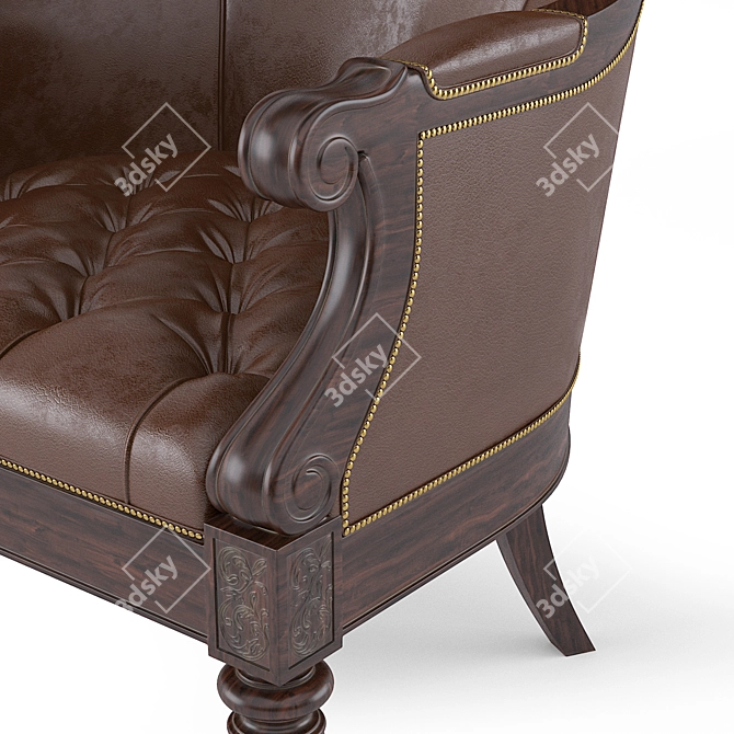 Classic Comfort: Thomasville Hemingway Anson Chair 3D model image 7