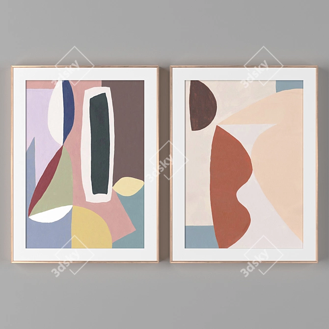 Metal Frames Collection, 2 Frames, 600 x 800 mm 3D model image 1