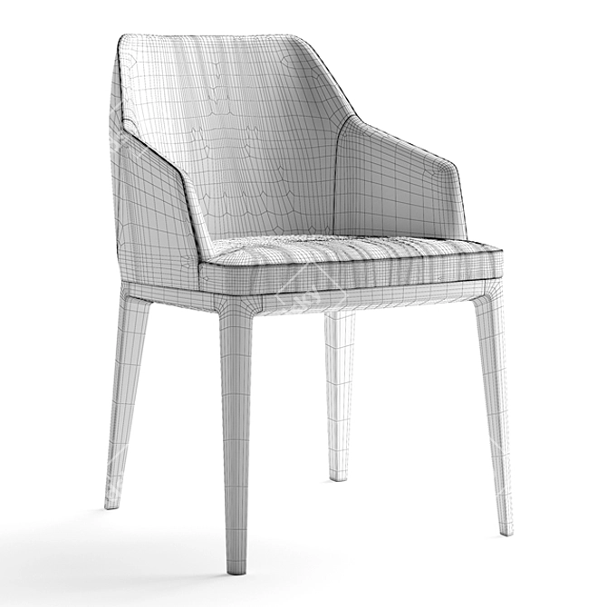 Amanda Comfort Chairs: Sleek and Stylish by Alivar 3D model image 3