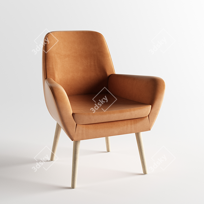 ErgoFlex Chair: Ultimate Comfort & Style 3D model image 1