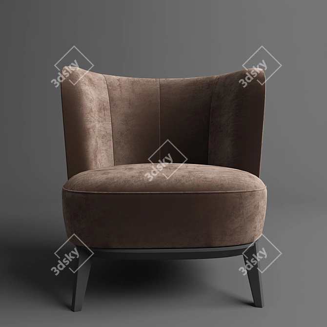 DEREK | Stylish Fabric Armchair 3D model image 3