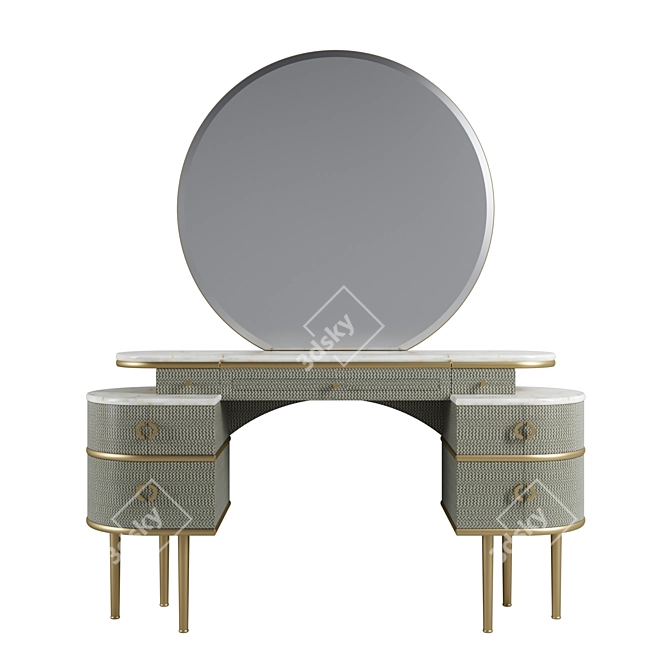 Elegant Zelda Twill Console Set 3D model image 3