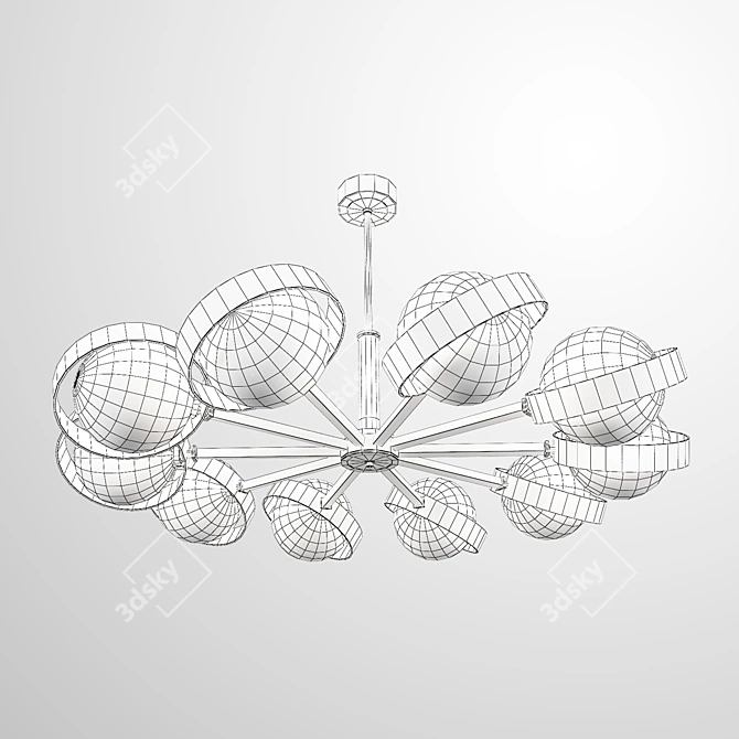 Kinetic Elegance: Kinesis 10 Globes 3D model image 2