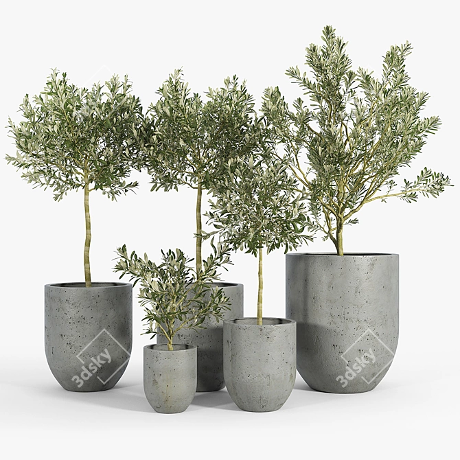 Neo Planter: Small, Sleek, Lead 3D model image 1