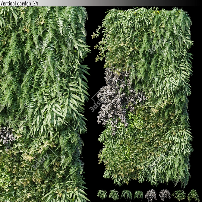 "Skyline Greenery: Vertical Garden 24 3D model image 1