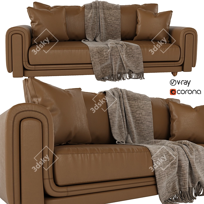 Rochebobois Underline Sofa 3D model image 1