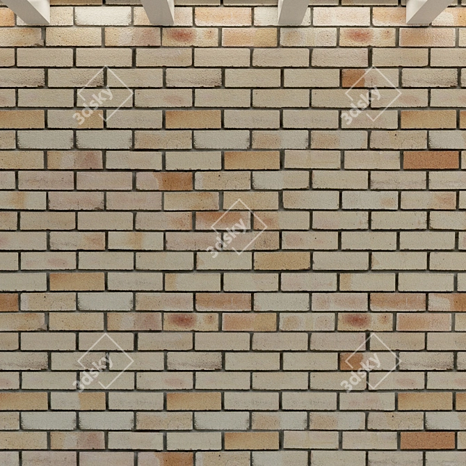 Antique Brick Wall Texture 3D model image 3