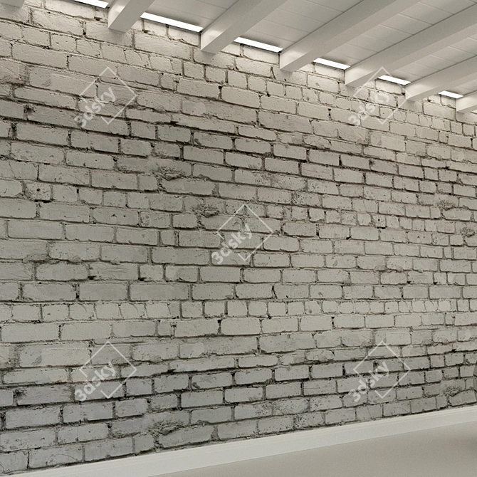 Vintage Brick Wall Material 3D model image 2