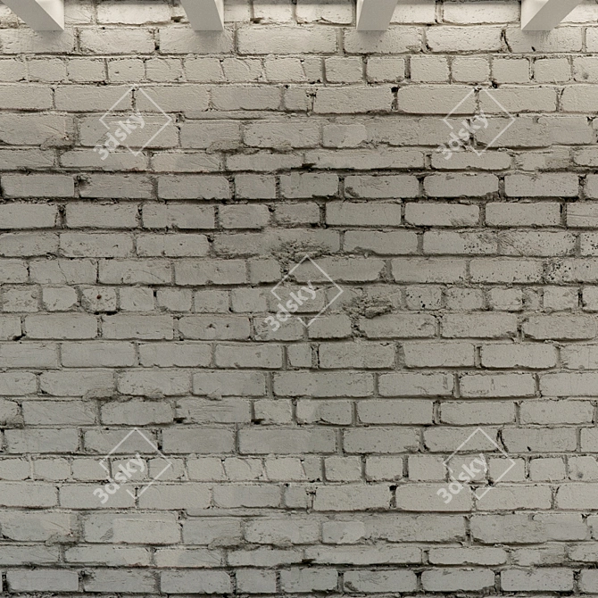 Vintage Brick Wall Material 3D model image 3