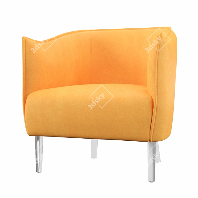 Modern Barrel Chair for Stylish Comfort 3D model image 1