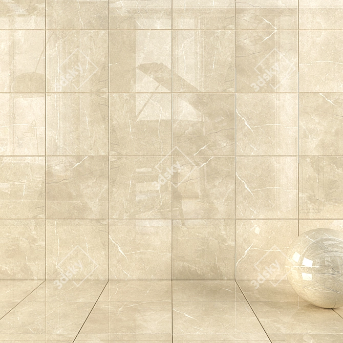 Multi-Texture Wall Tiles: Arcadia Charm 3D model image 1