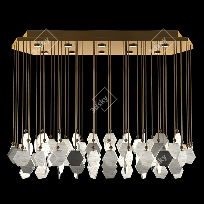 Elegant Sienna Pendant Chandelier 3D model image 1