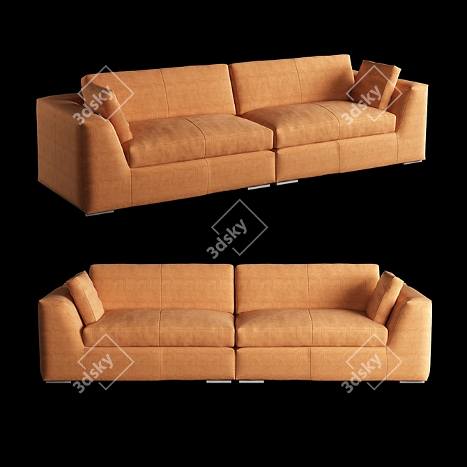 Cozy Bliss Sofa: Perfect for Relaxation 3D model image 1