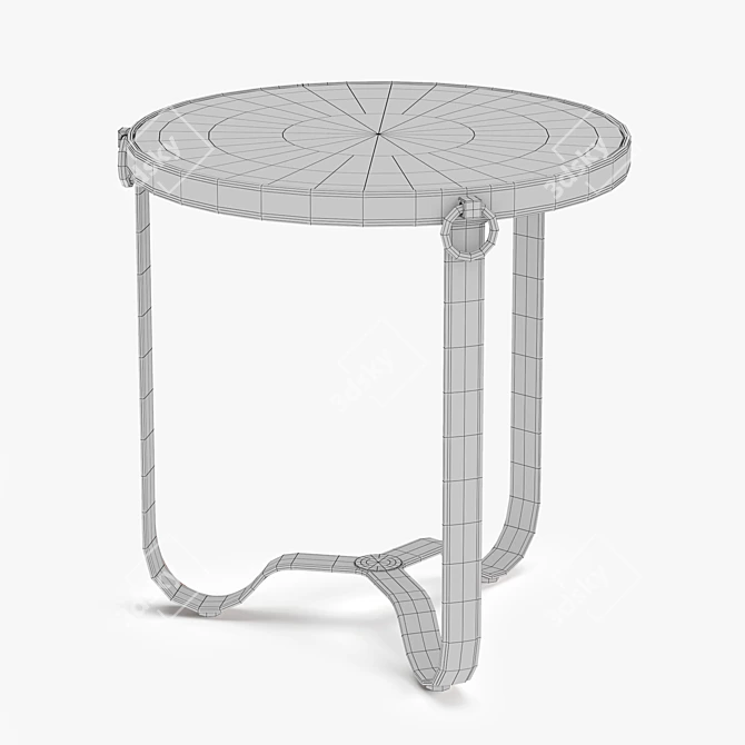 Elegant Leather Eichholtz Side Table 3D model image 3