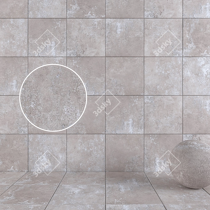 Ghost Rope Wall Tiles: HD Multi-Texture, 60x60 cm 3D model image 1